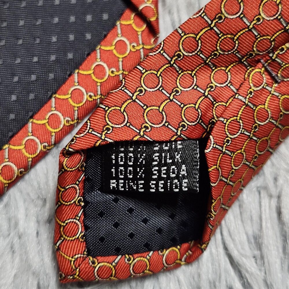 Firenze Tie Mens Luxury Silk Geometric Pattern Made In Italy 60in‎ Dress Necktie - Picture 6 of 8